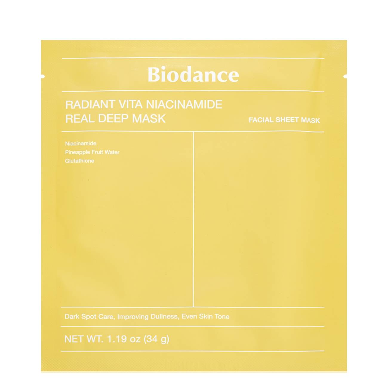 Biodance-Radiant vita niacinamide real deep mask