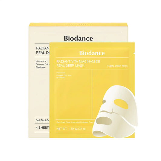 Biodance-Radiant Vita Niacinamide Real Deep Mask Caja x 4